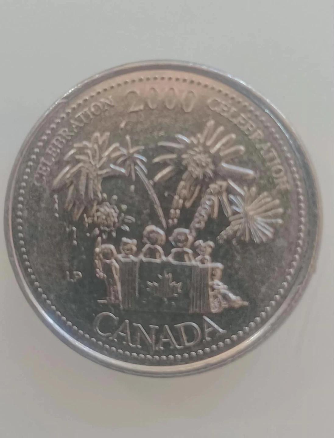 2000 Canadian Celebration 25 Cent Coin