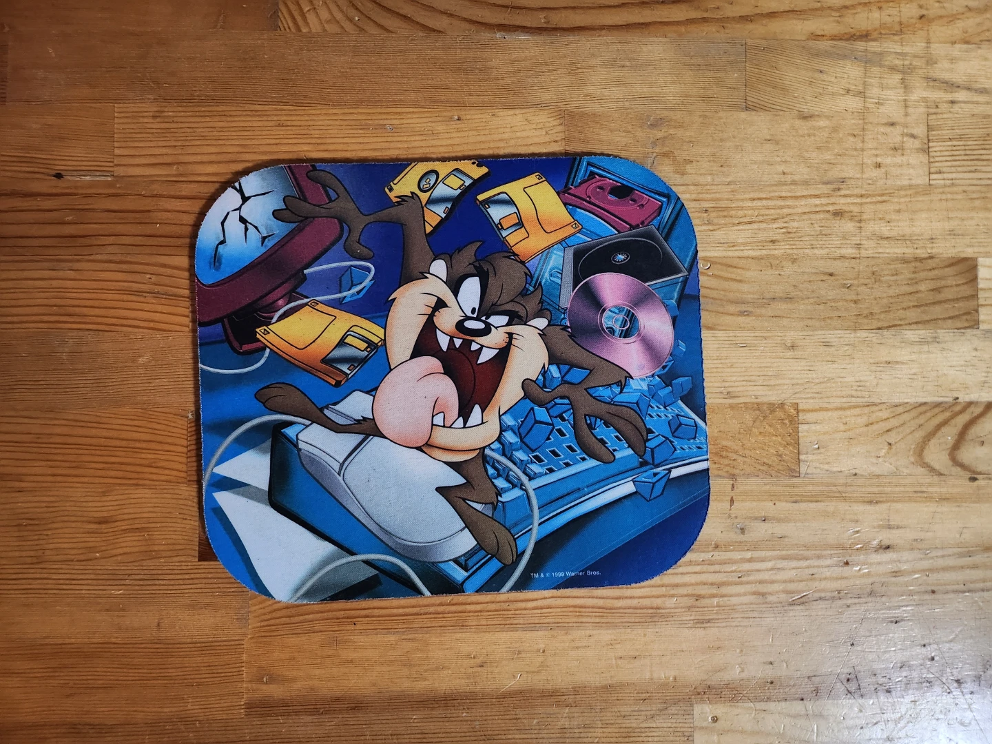 Vintage 1999 Warner Bros. Taz Tasmanian Devil Mouse Pad