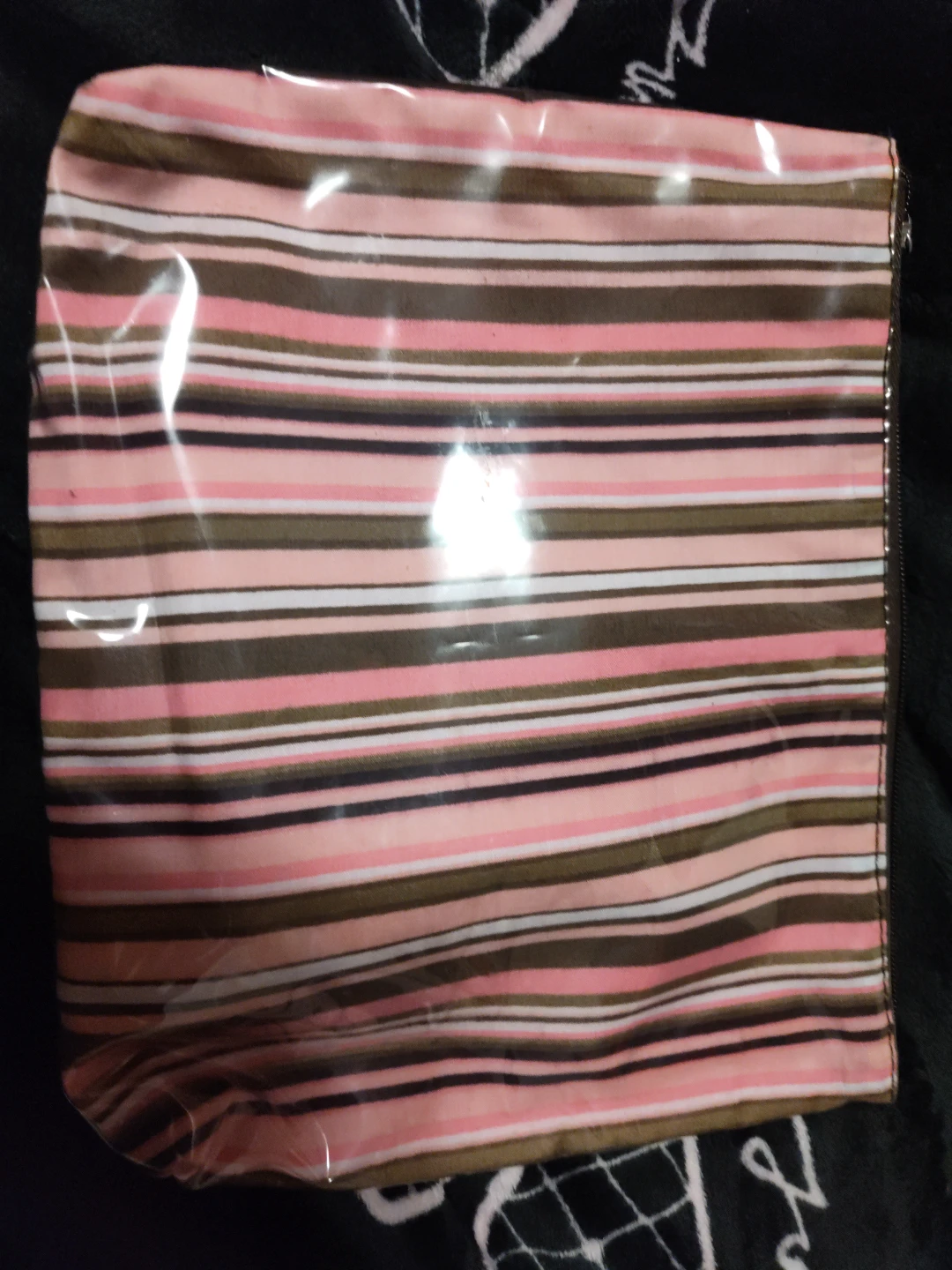 Striped Makeup Pouch