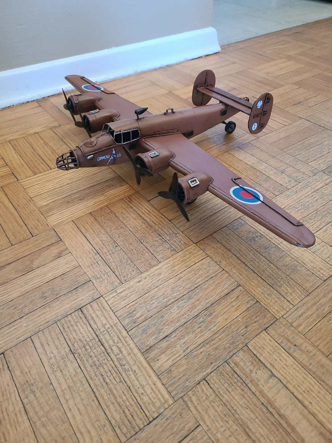 Tin Model WW2  B24 Bomber Liberator Lil Diamond Airplane