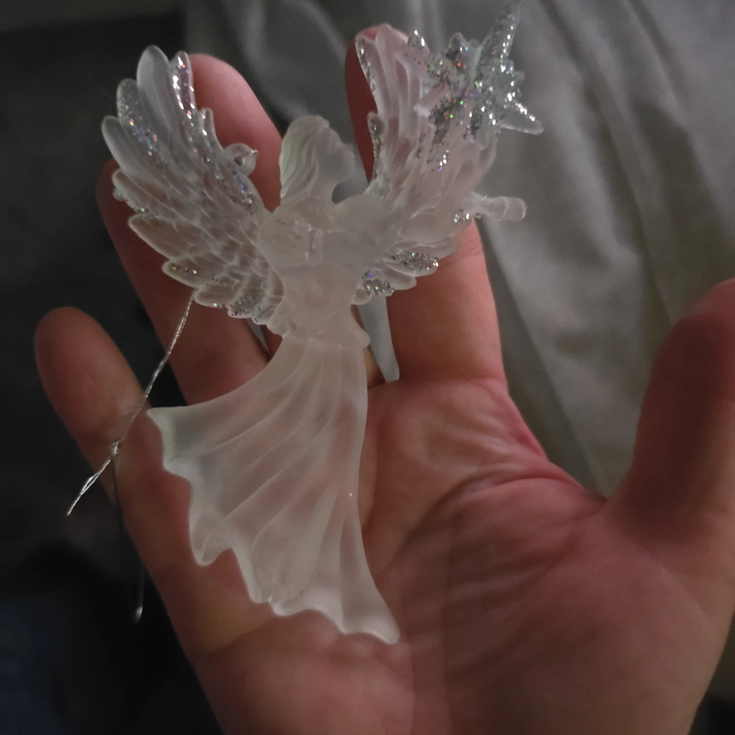 Frosted Glass Angel Ornament
