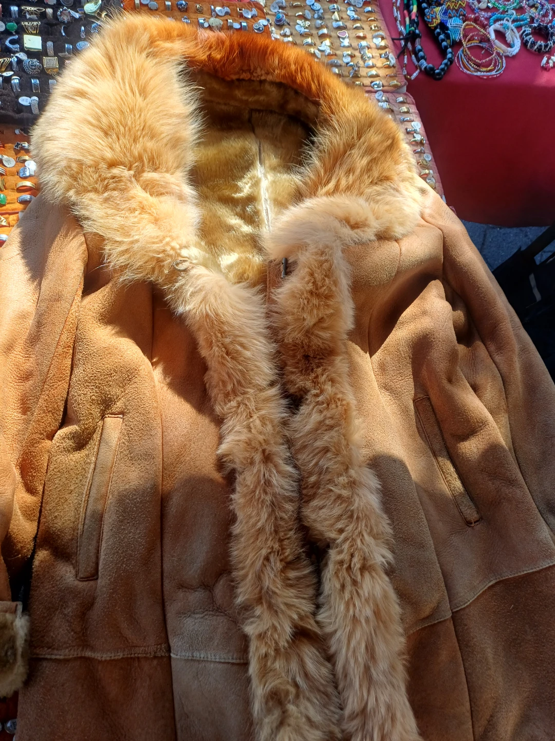 Charles Klein Suede Coat with Fur Trim - photo 3