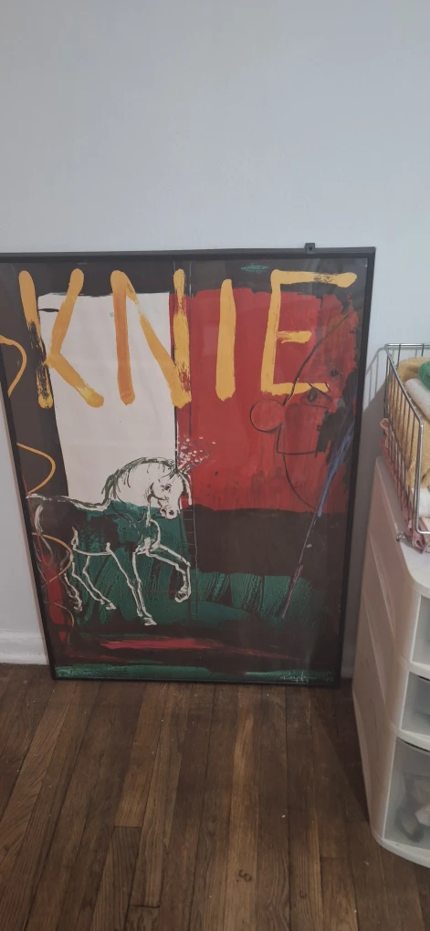 Framed Art Print with Horse and Text "KNIE" - photo 2
