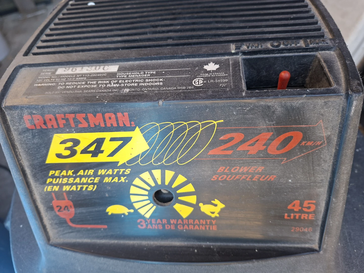 Craftsman 45 Litre Shop Vacuum - photo 2