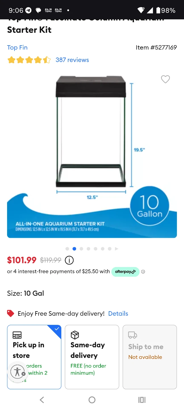 Top Fin 10 Gallon Aquarium Starter Kit tall - photo 2