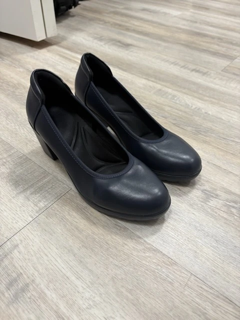 Navy Blue Comfort Block Heels - photo 3