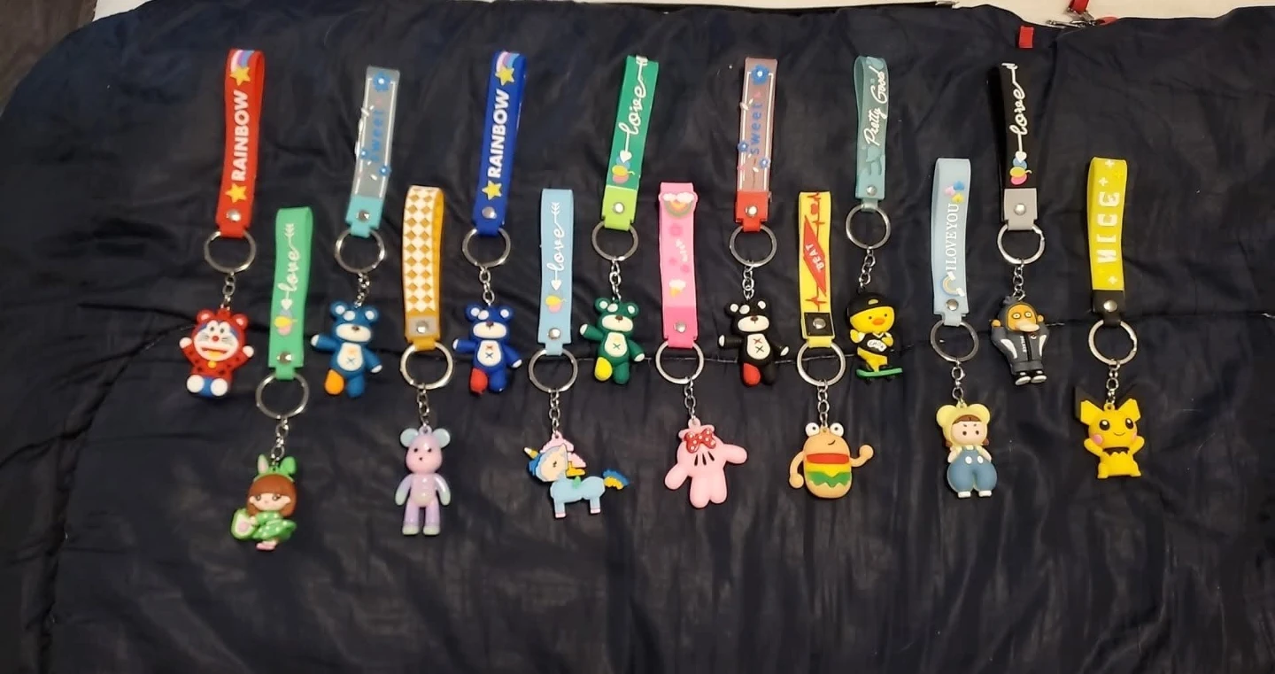 Assorted Silicone Character Keychains