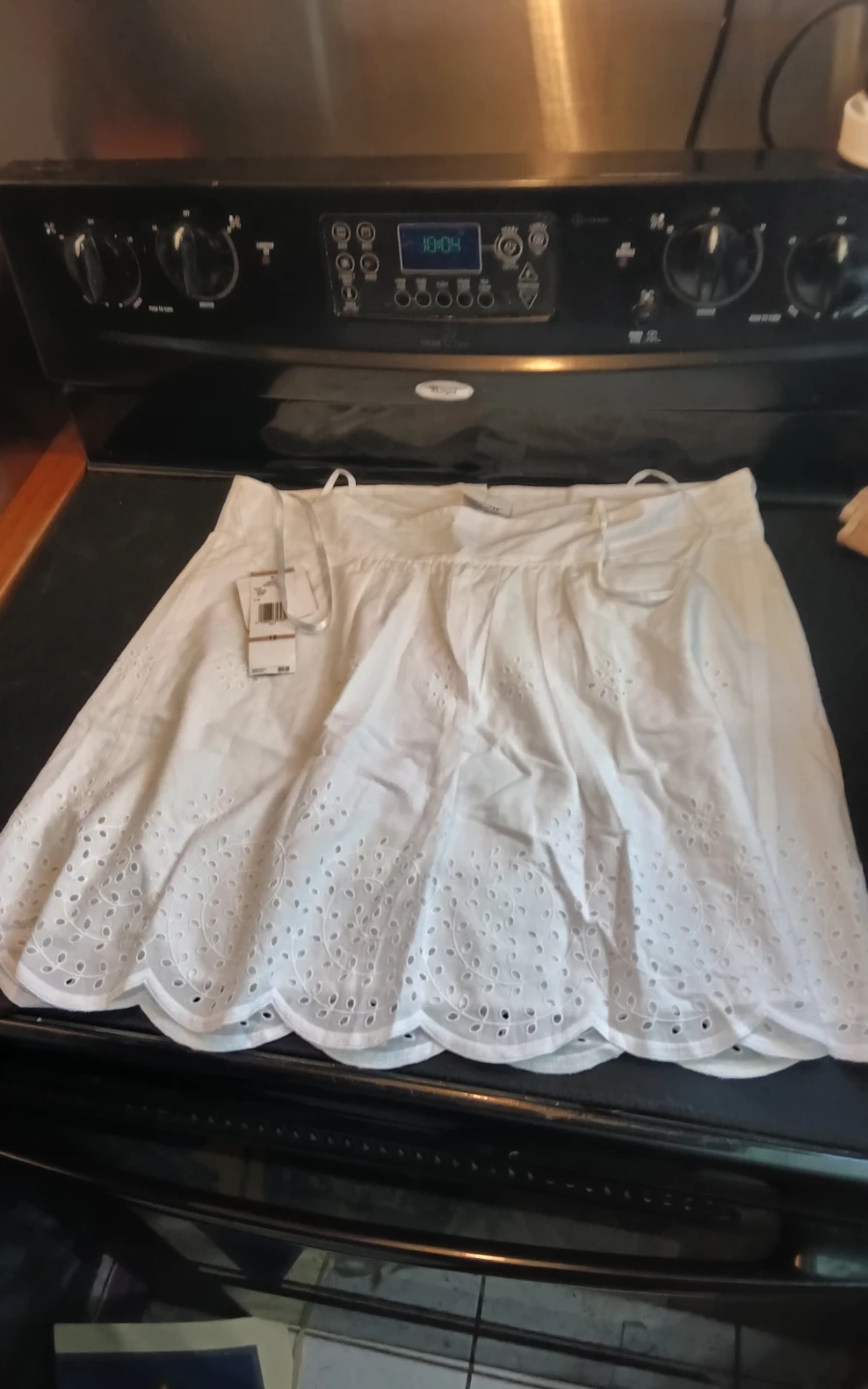 Nine West White Eyelet Skirt Size 12
