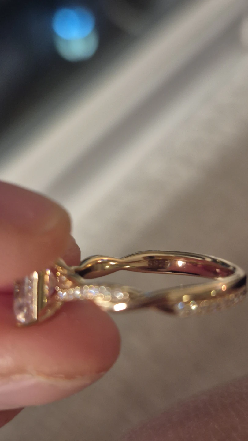 S925 2 ct Moissanite Radiant Cut Ring size 5 - photo 3