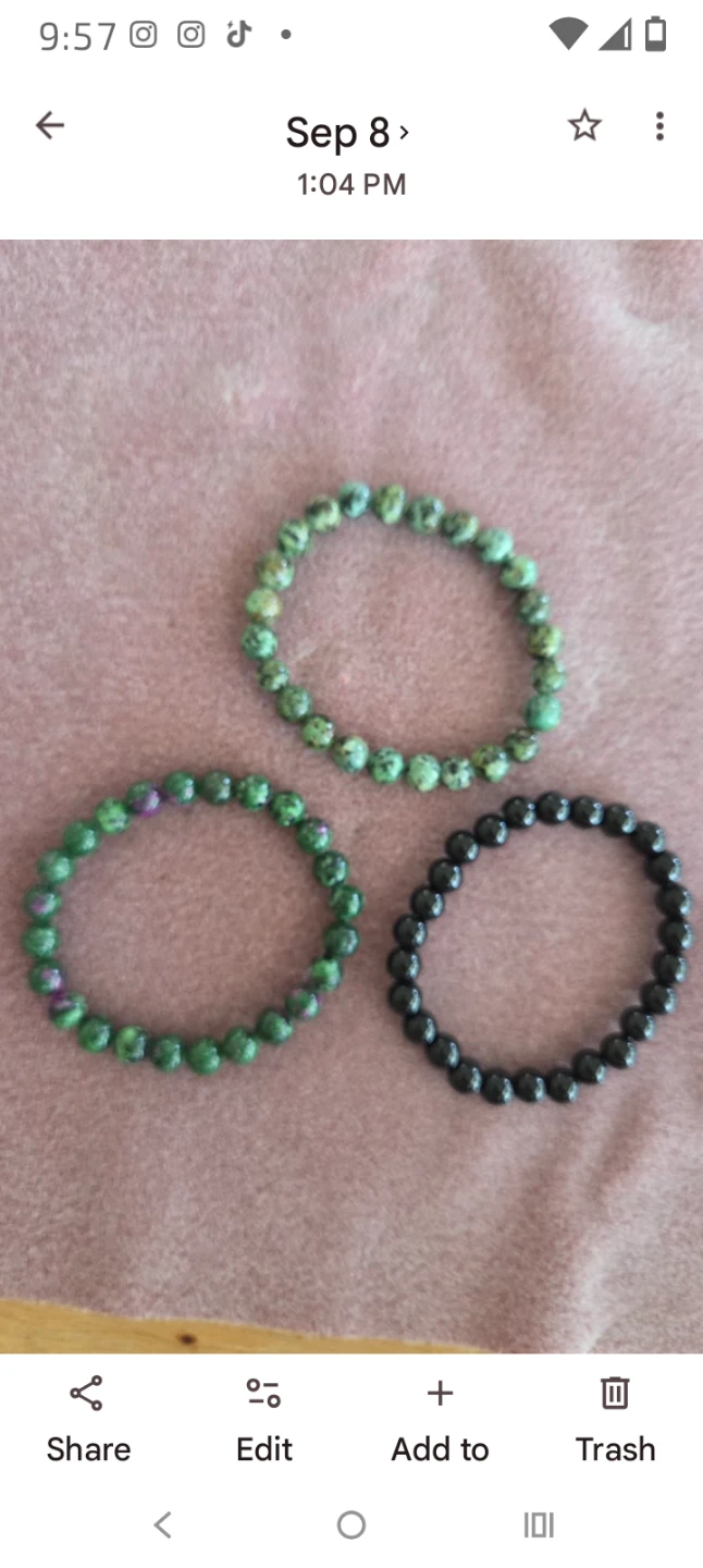 Set of 3  Men's Beaded Bracelets