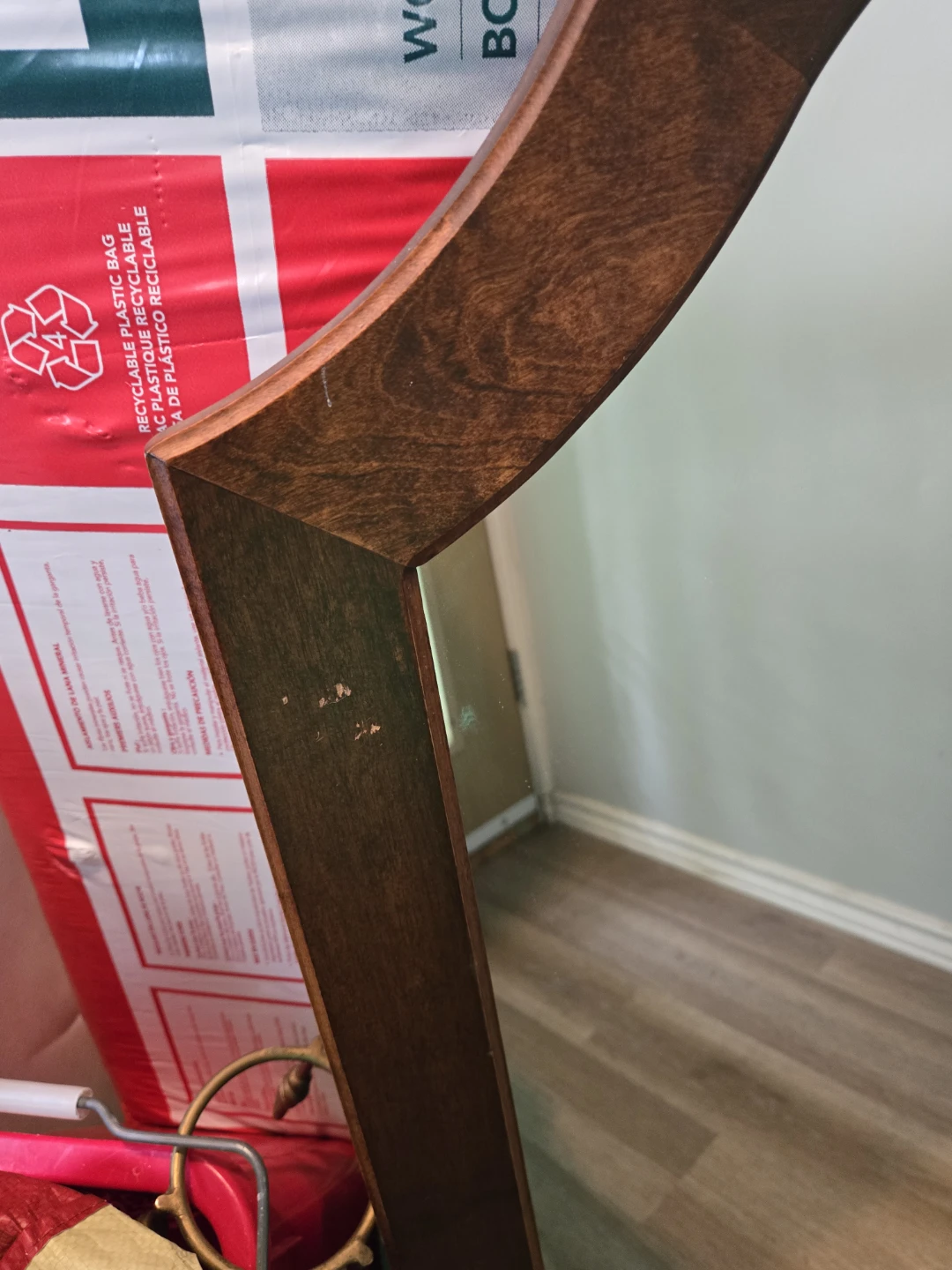 Arched Wood Wall Mirror - photo 2