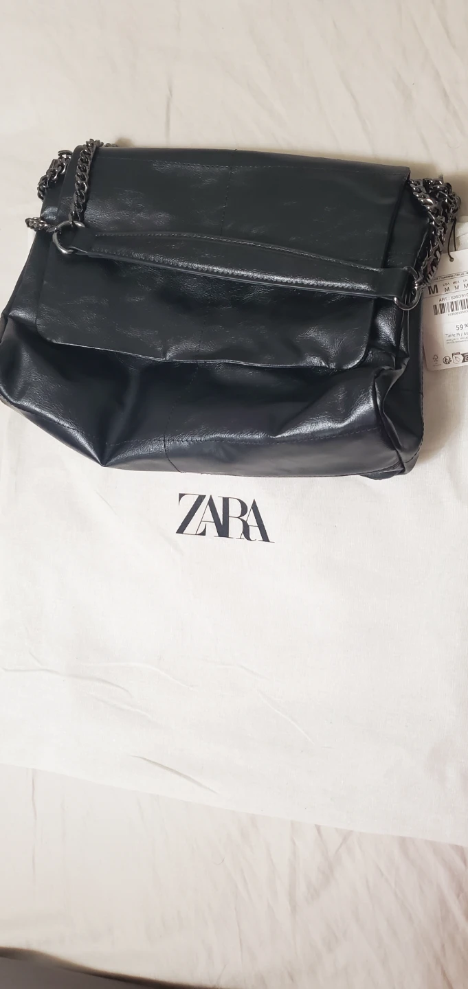 Zara Black Chain Shoulder Bag