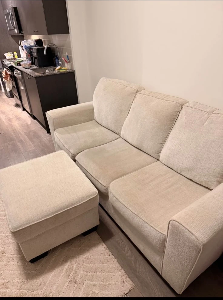 Ashley Home Three-Seater Sofa with Matching Ottoman - photo 3