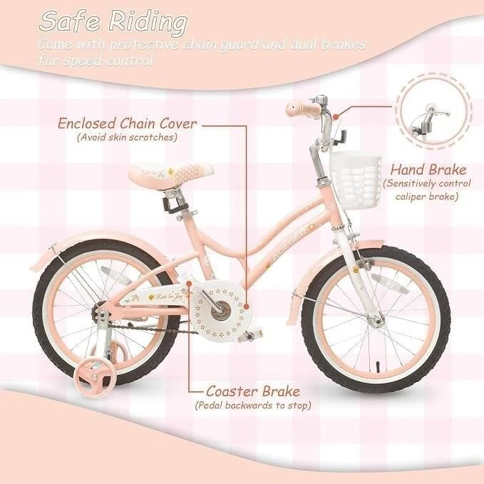 New<> 18" ACEGER Kids Bike 16-inch Pink - photo 3
