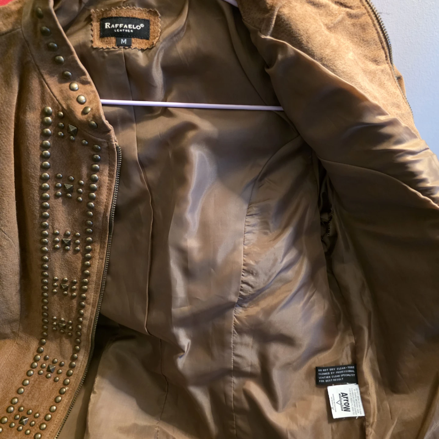 Raffaelo Leather Suede Studded Jacket - photo 5