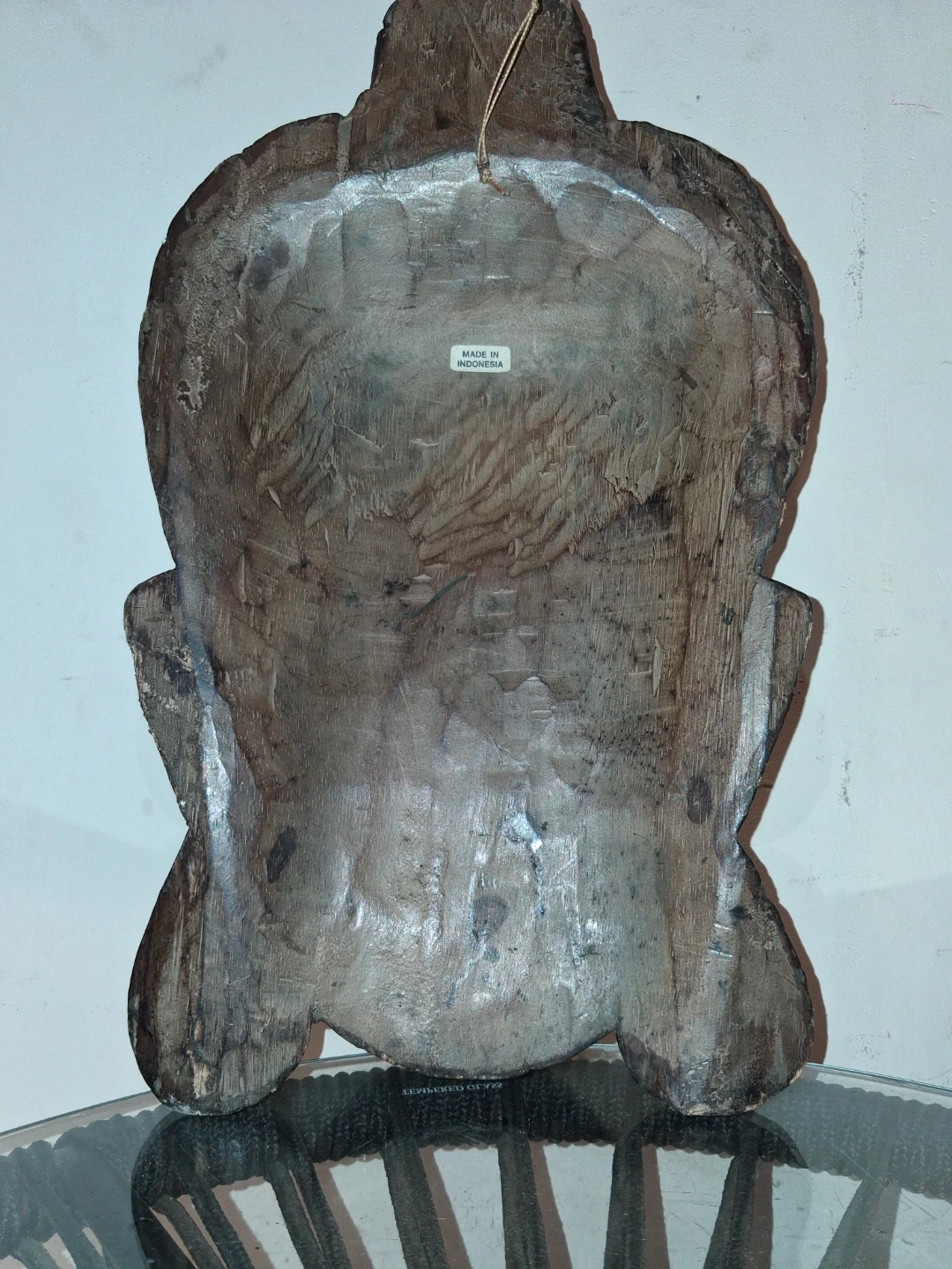 Hand-Carved Indonesian Buddha Wall Mask - photo 2
