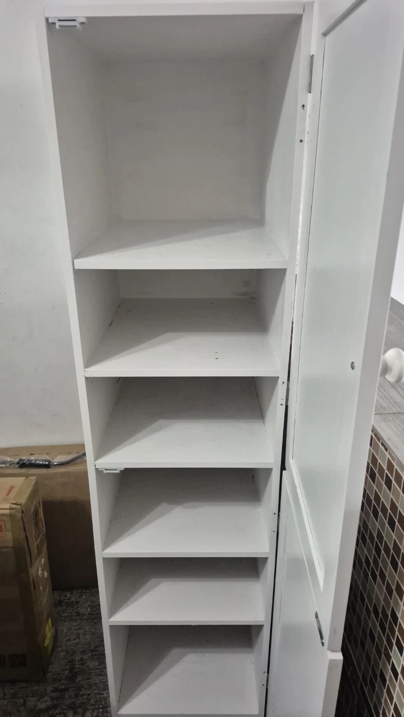 White tall storage cabinet - photo 2