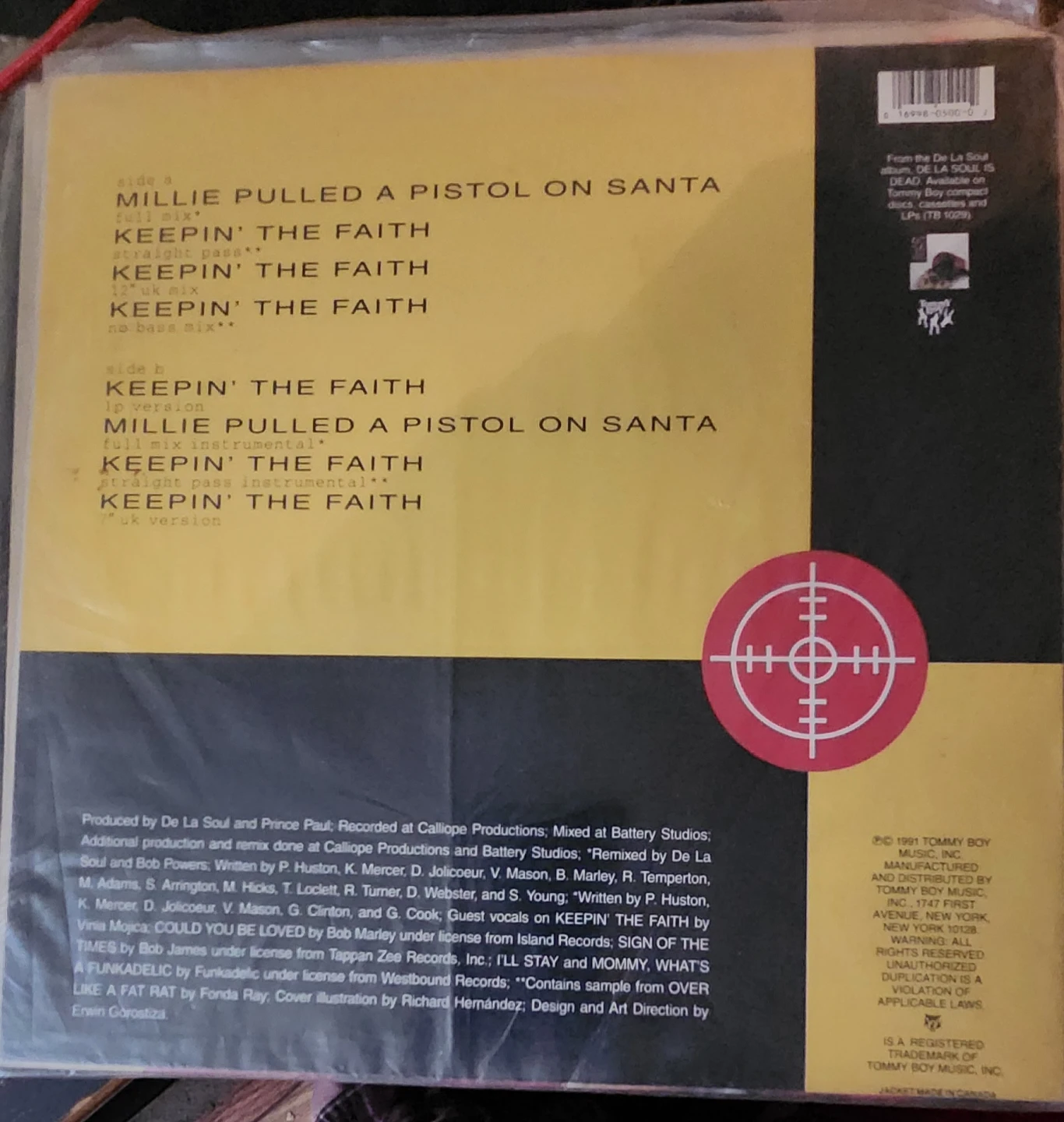 De La Soul - Millie Pulled a Pistol on Santa 12 inch Vinyl - photo 2