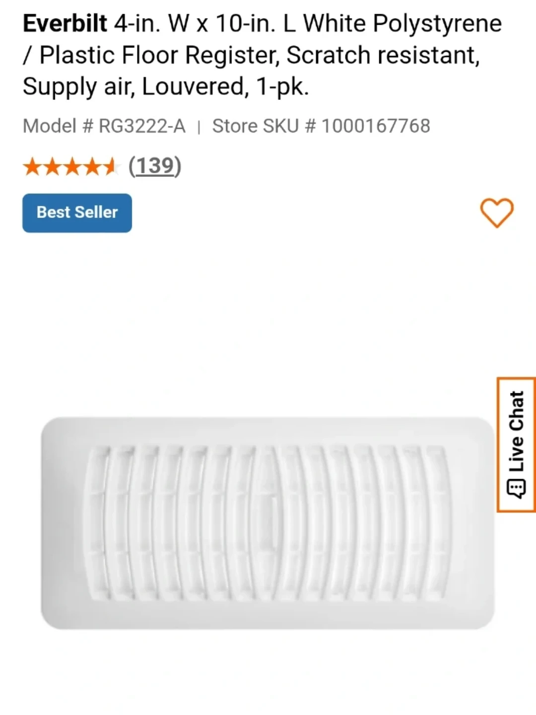 White floor registers/ air vent covers - photo 2
