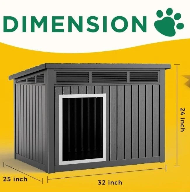 Grey Outdoor Dog House