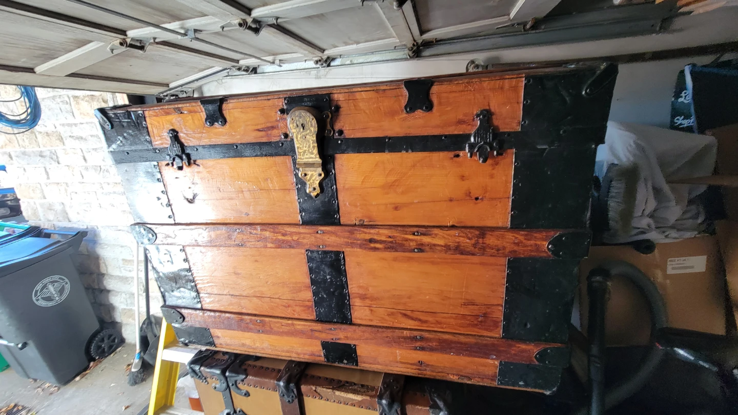 Vintage Wooden Storage Trunk