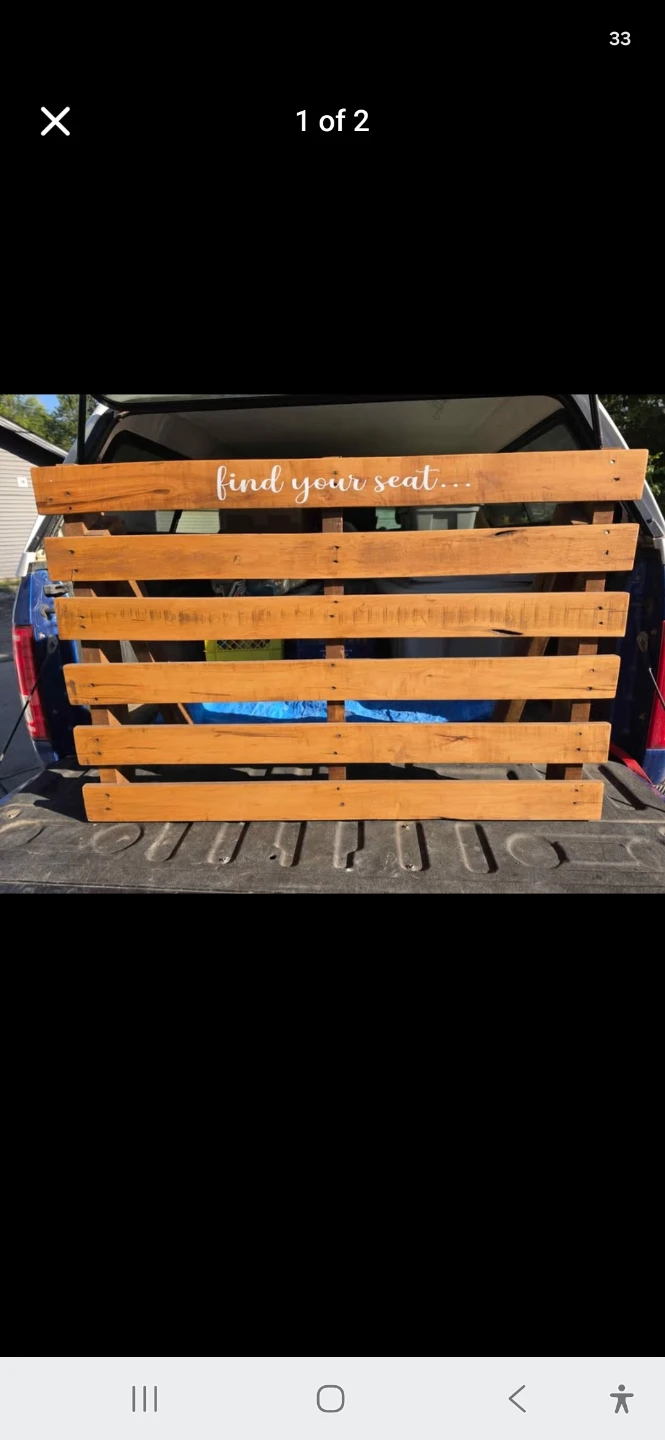 Rustic Wood Find Your Seat Wedding Sign