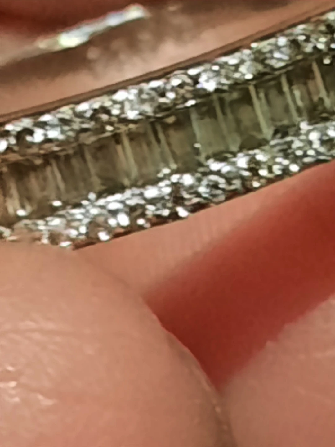 Baguette & Round 1/2 Eternity Band CZ Ring - photo 4