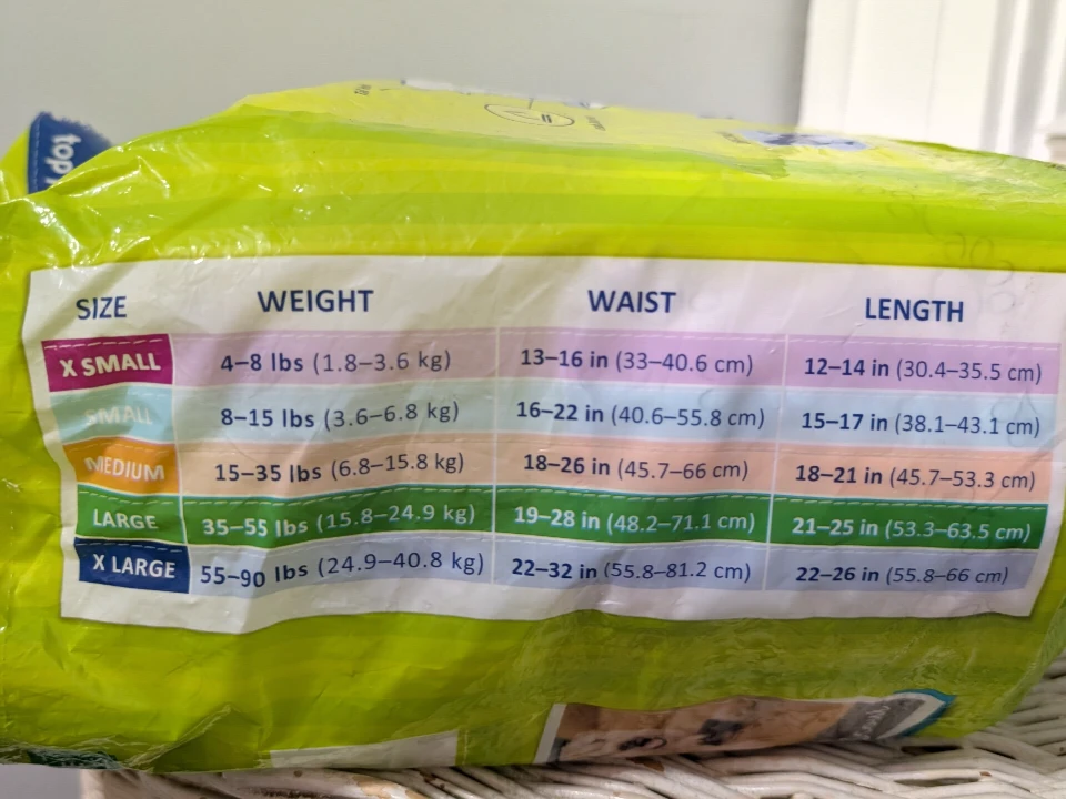 Large Disposable Dog Diapers Open Package - photo 4