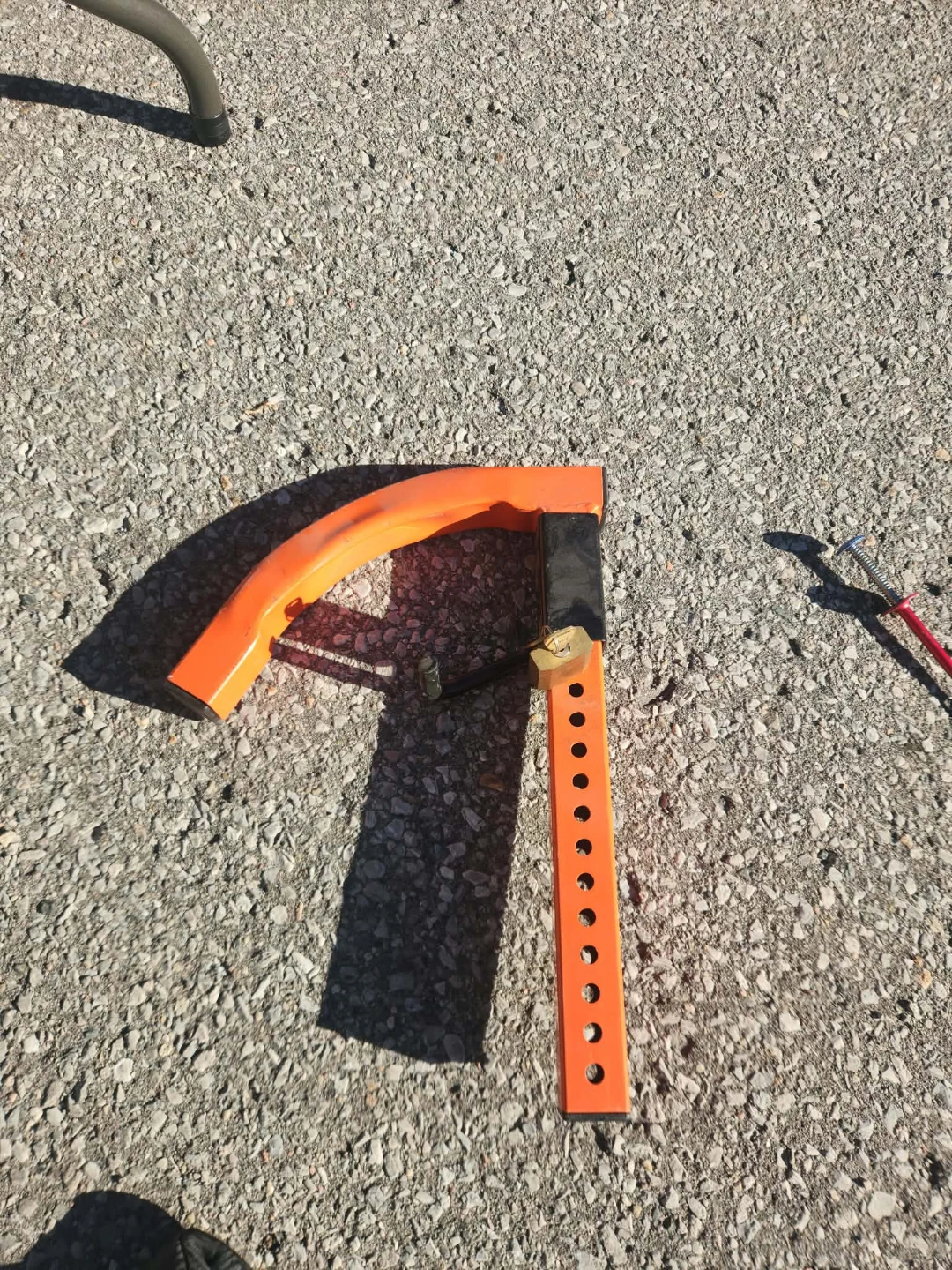 Orange Trailer Wheel Lock