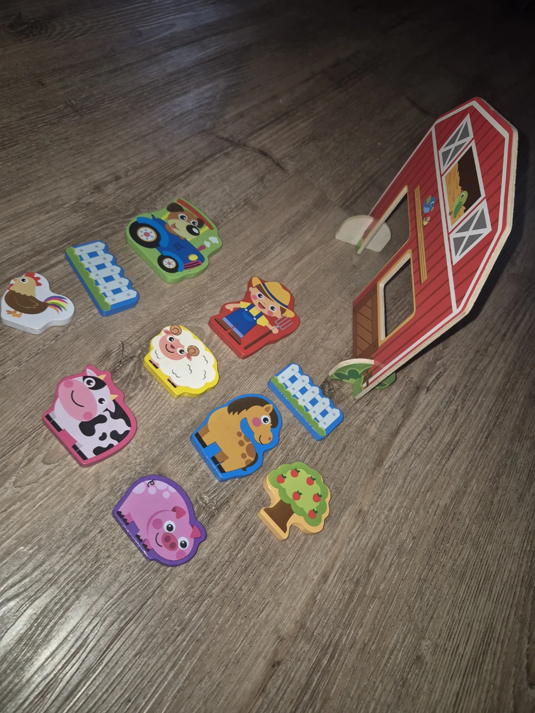 Wooden Farm Playset with Animal Figures - photo 3