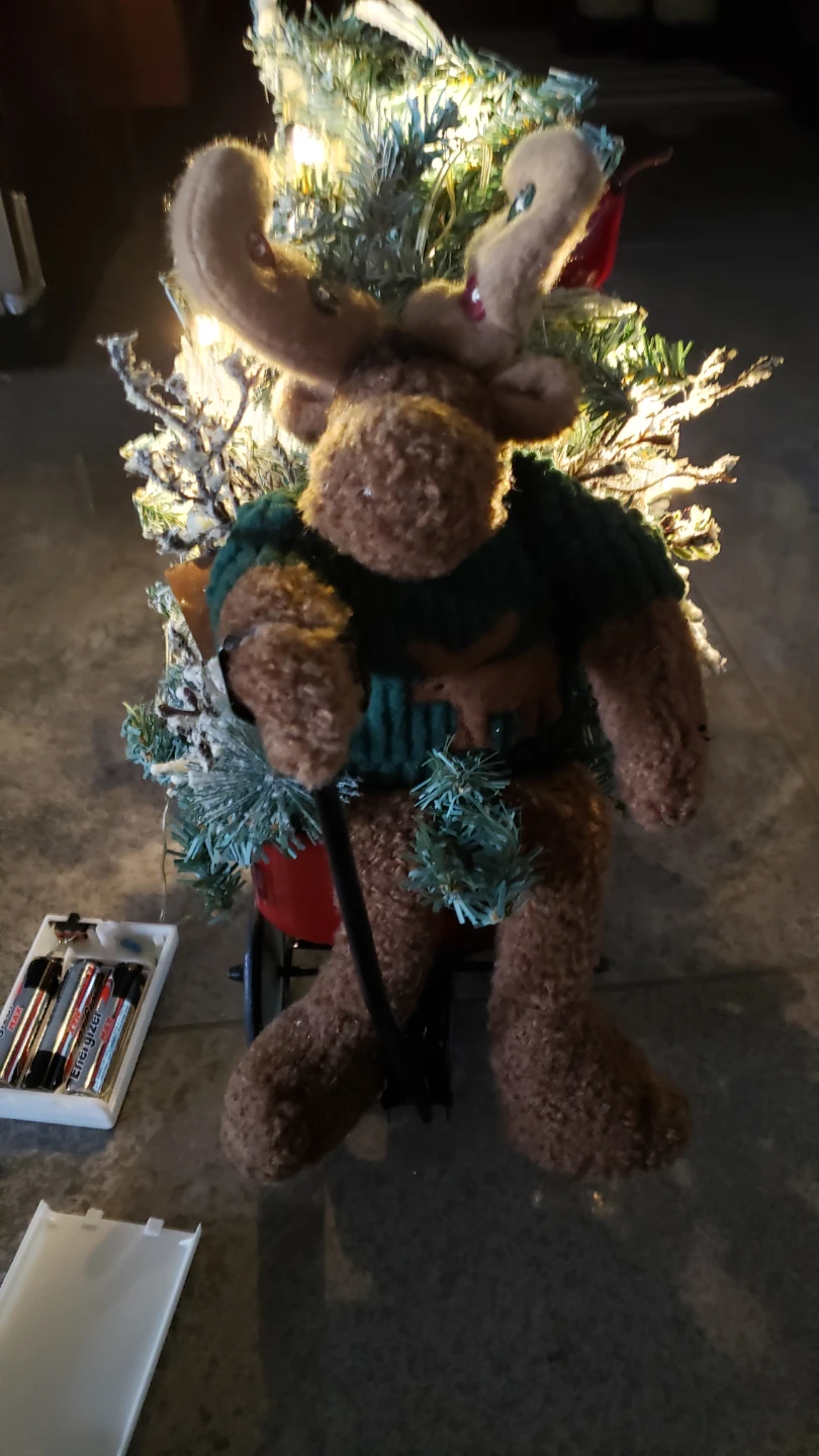 Christmas Moose Wagon with lights - photo 2