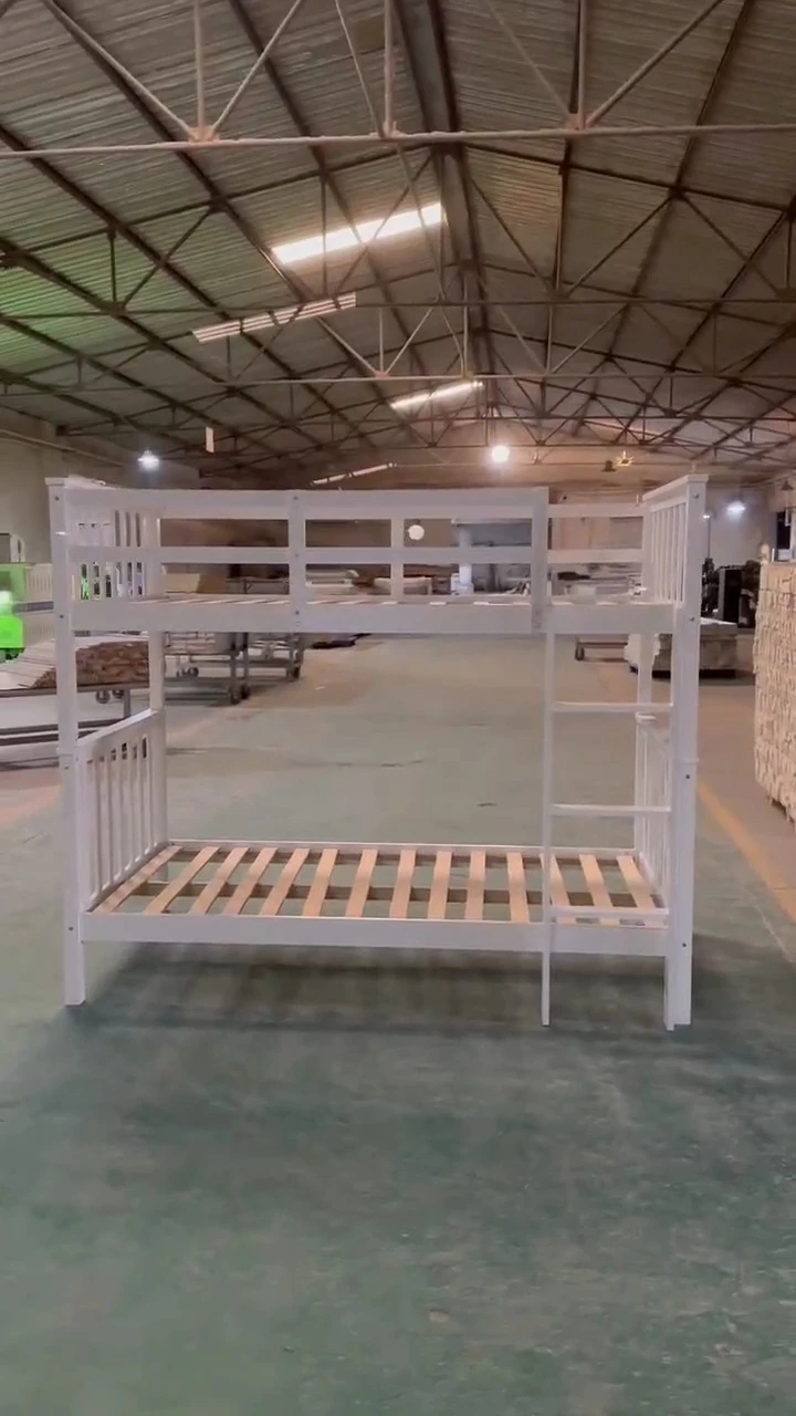 White Wooden Bunk Bed - photo 2