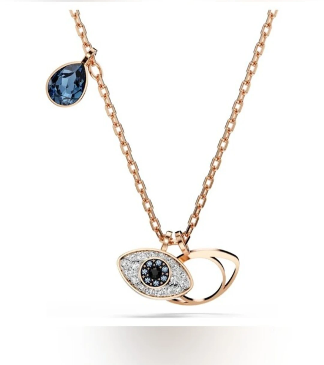 Symbolica pendant Eye, Multicolored, 18K rose gold finish - photo 3