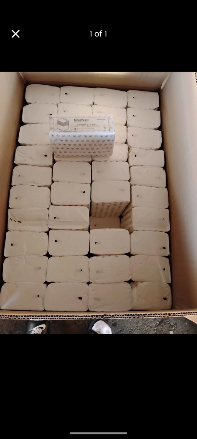 4 Cases of Premium Toilet Paper (80 pacs of 100 2ply ) per case.