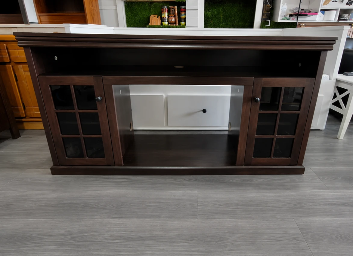 Dark Brown Wooden TV Media Console