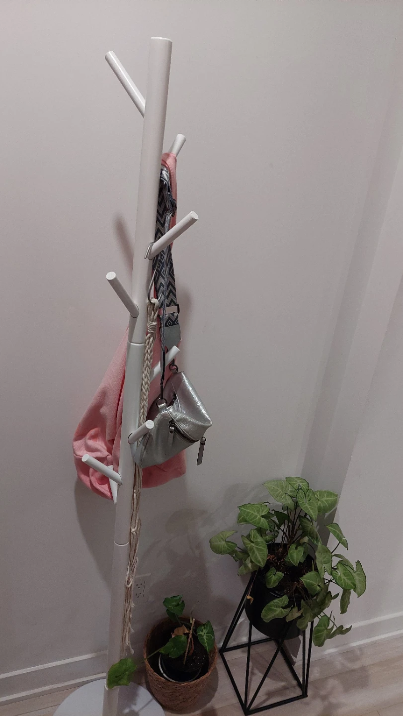 Modern White Standing Coat Rack - photo 3