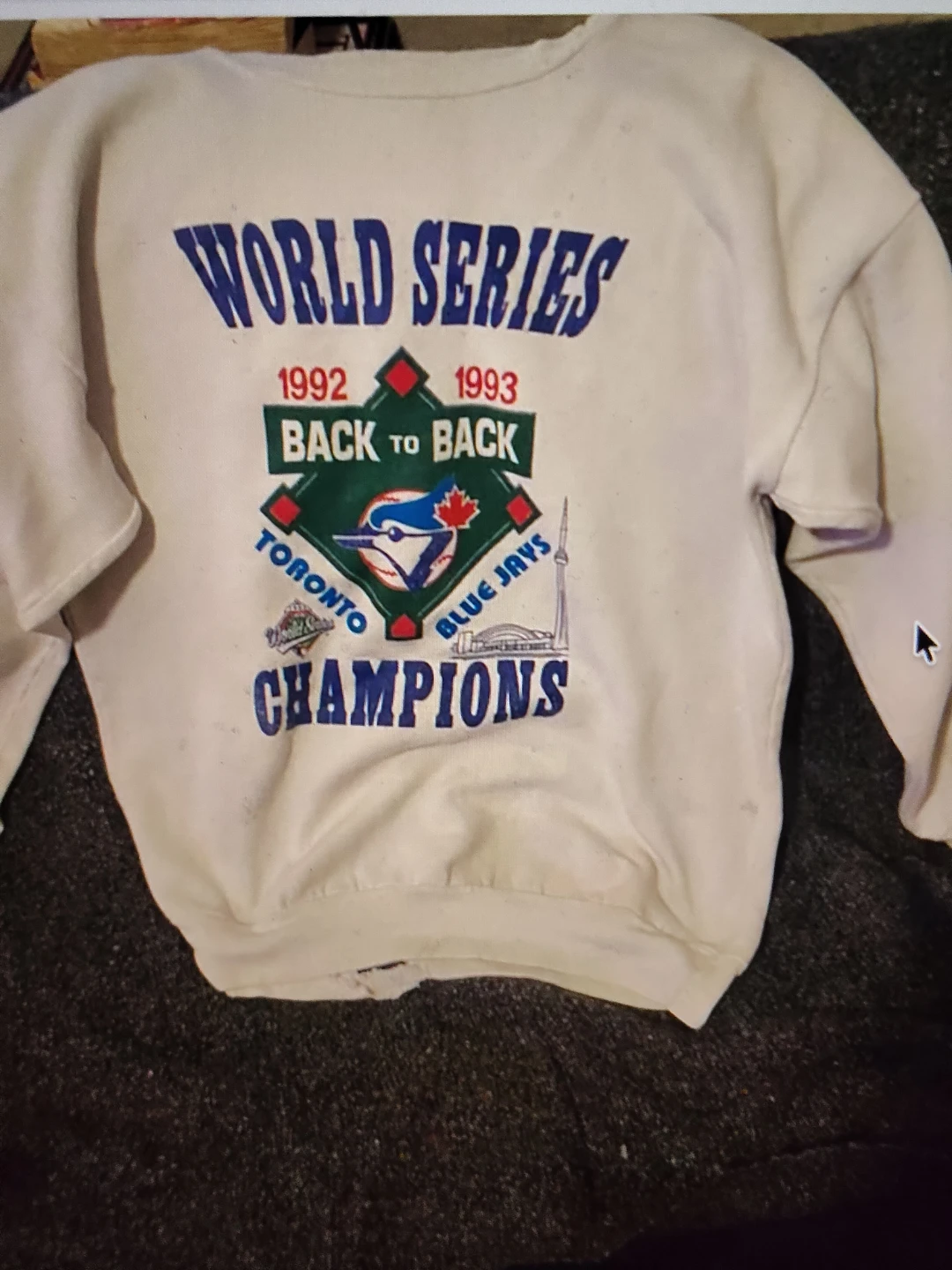 Vintage Toronto Blue Jays Back-to-Back Champions Sweater