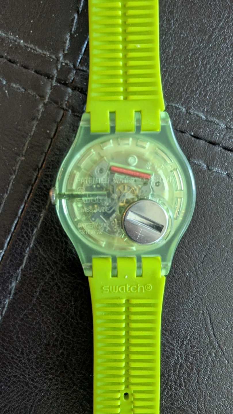Neon Green Swatch Quartz Watch - photo 2