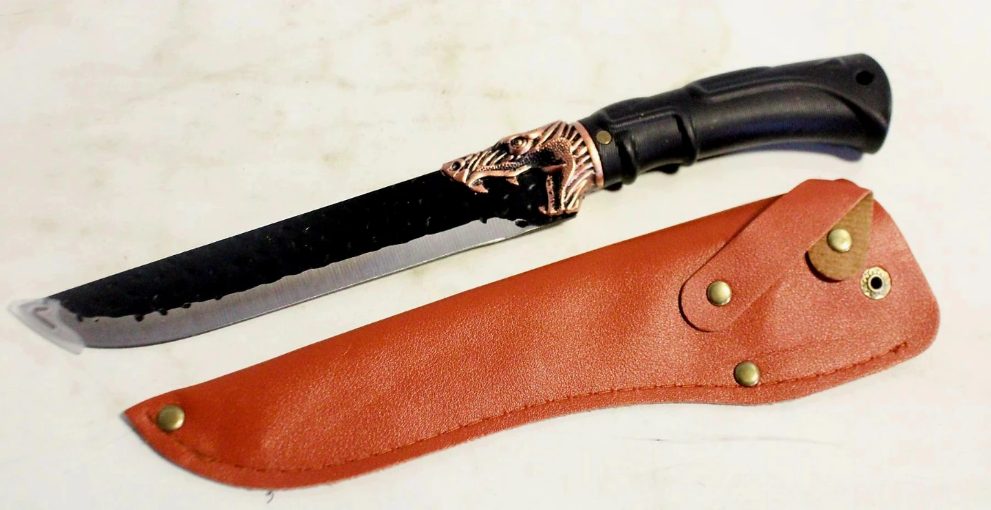Dragon Handle Fixed Blade Knife with Sheath