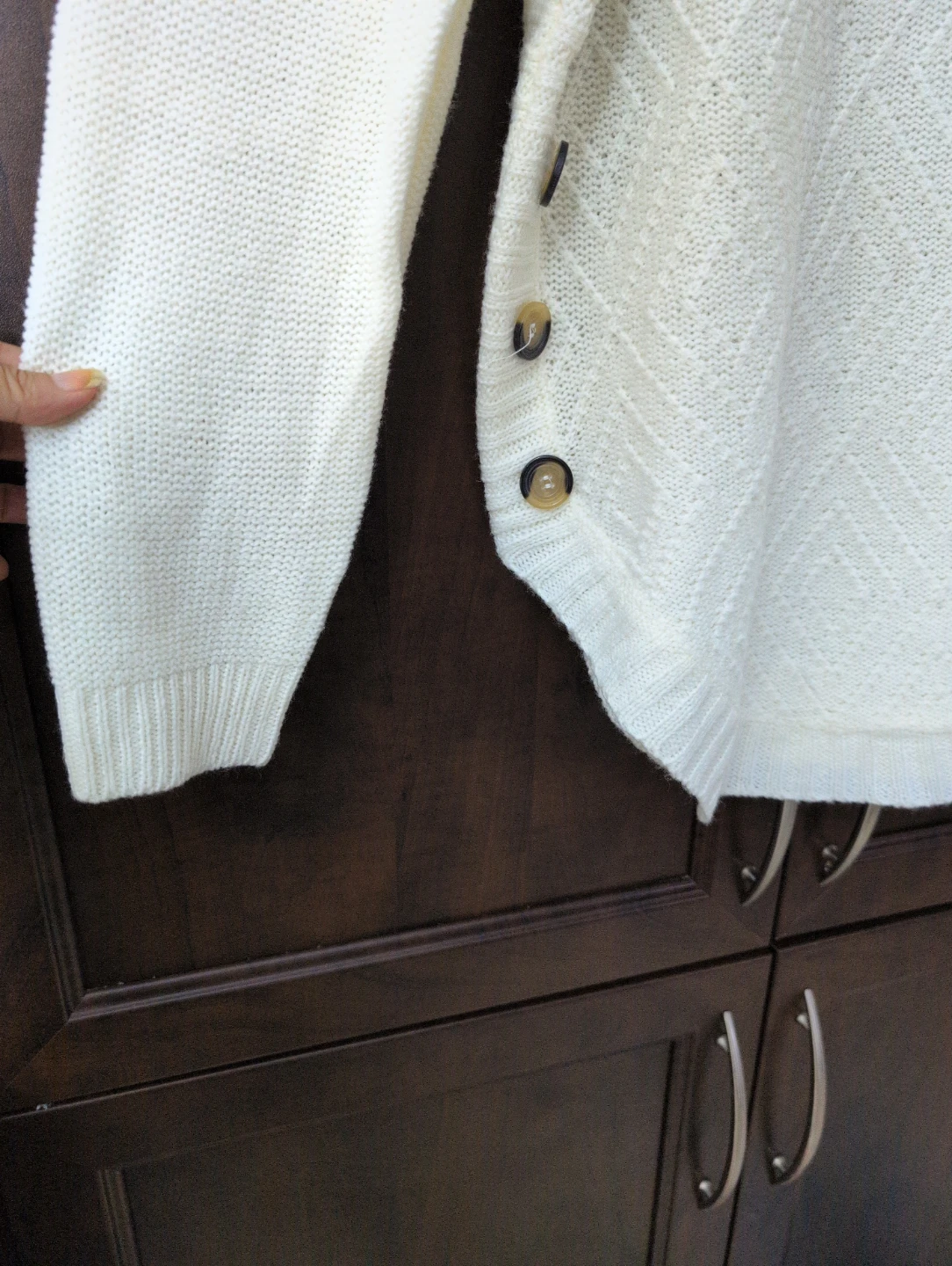 Kathy Ireland Cream Knit Sweater XL - photo 3