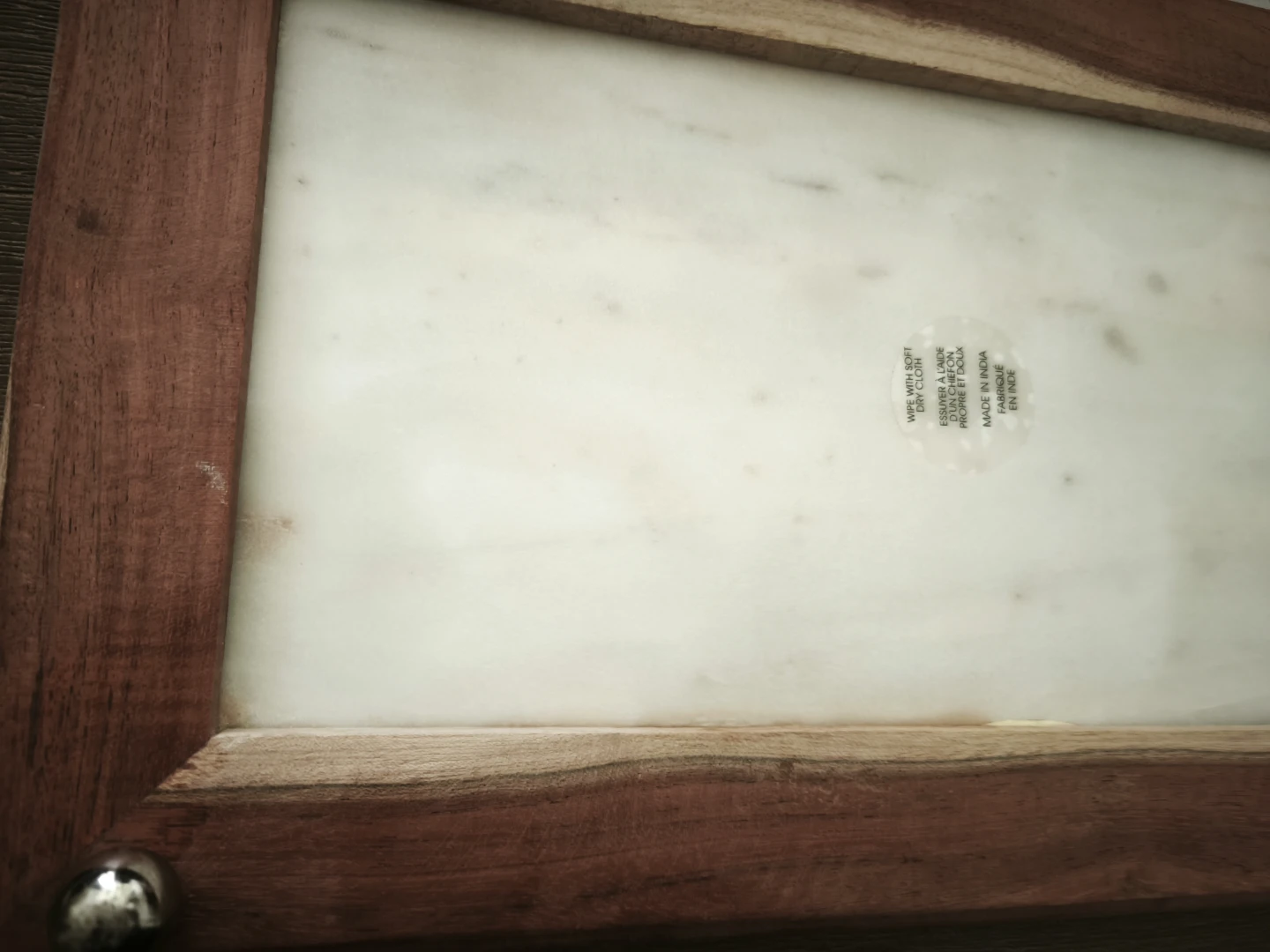 Marble and Wood Serving Tray - photo 2