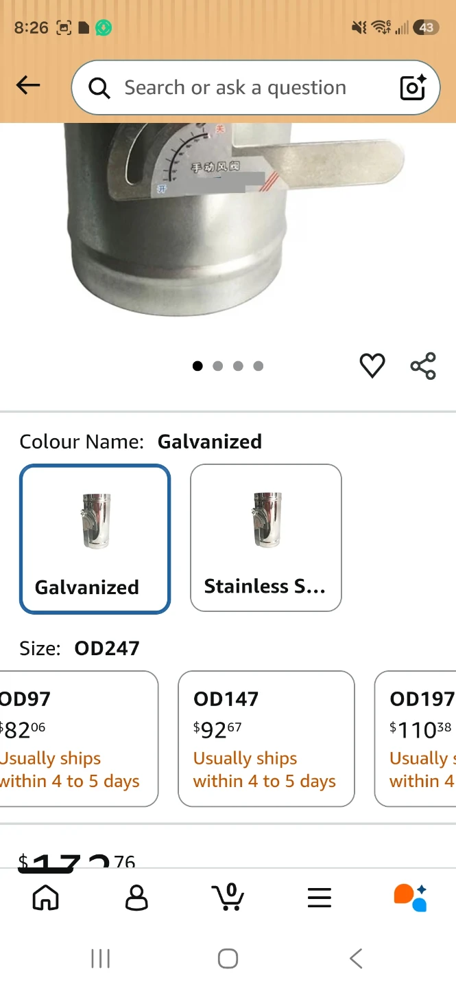 RAHBI Manual Air Damper Valve OD247