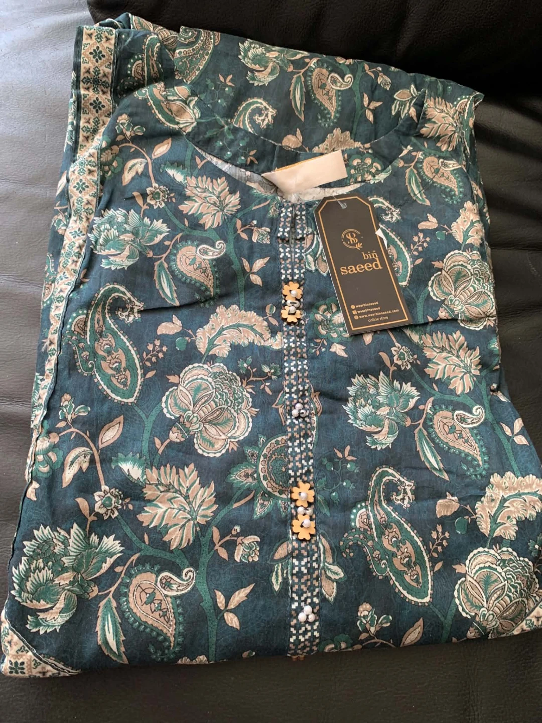 Ready to wear Bin Saeed 3-Piece Floral Print Suit - photo 2