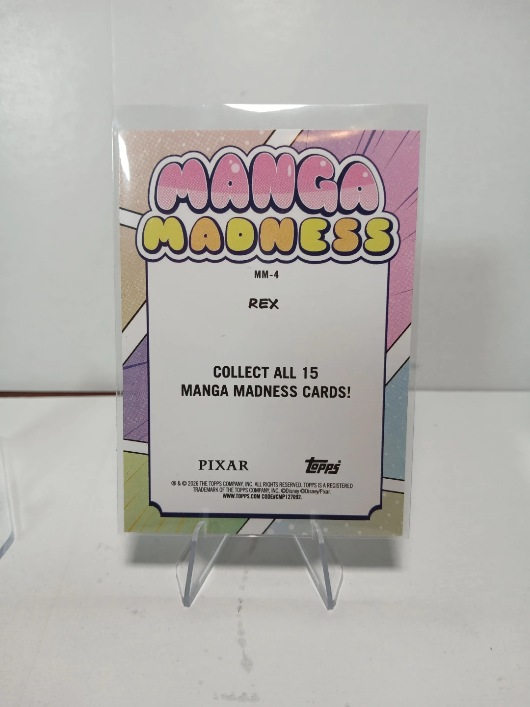 Topps Pixar Manga Madness Rex Trading Card - photo 2