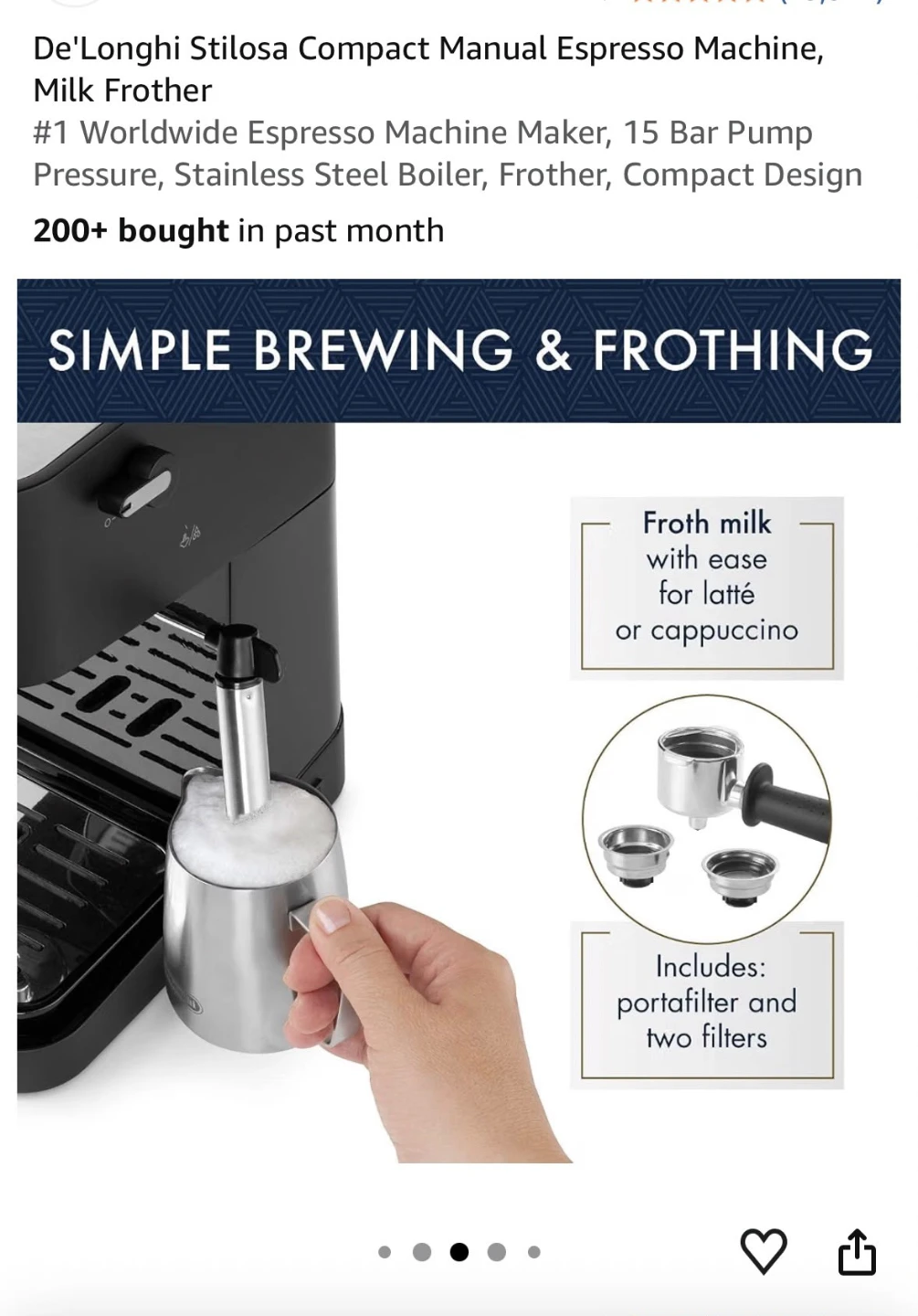 De'Longhi Stilosa Compact Manual Espresso Machine - photo 4