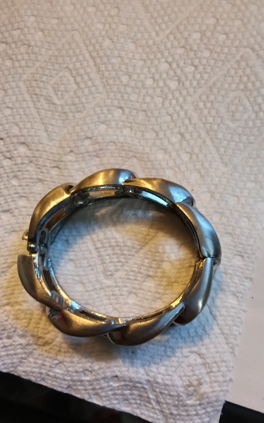 Silver-Tone Chunky Chain Link Hinge Bracelet - photo 2