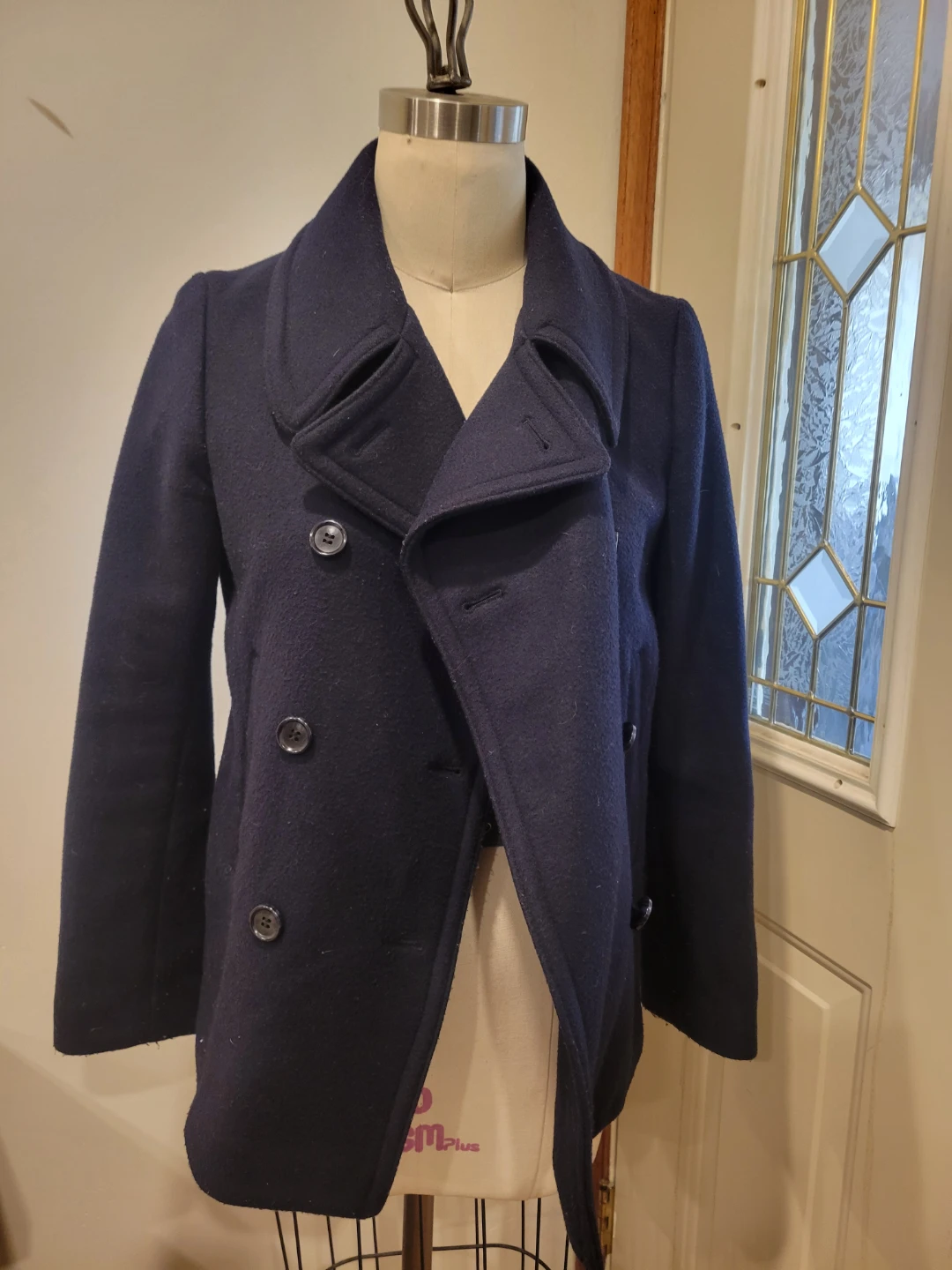 Uniqlo Navy Wool-Blend Peacoat