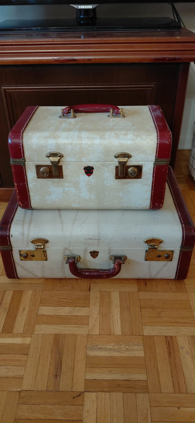 Vintage McBrine Baggage Suitcase Set (2 Pcs)
