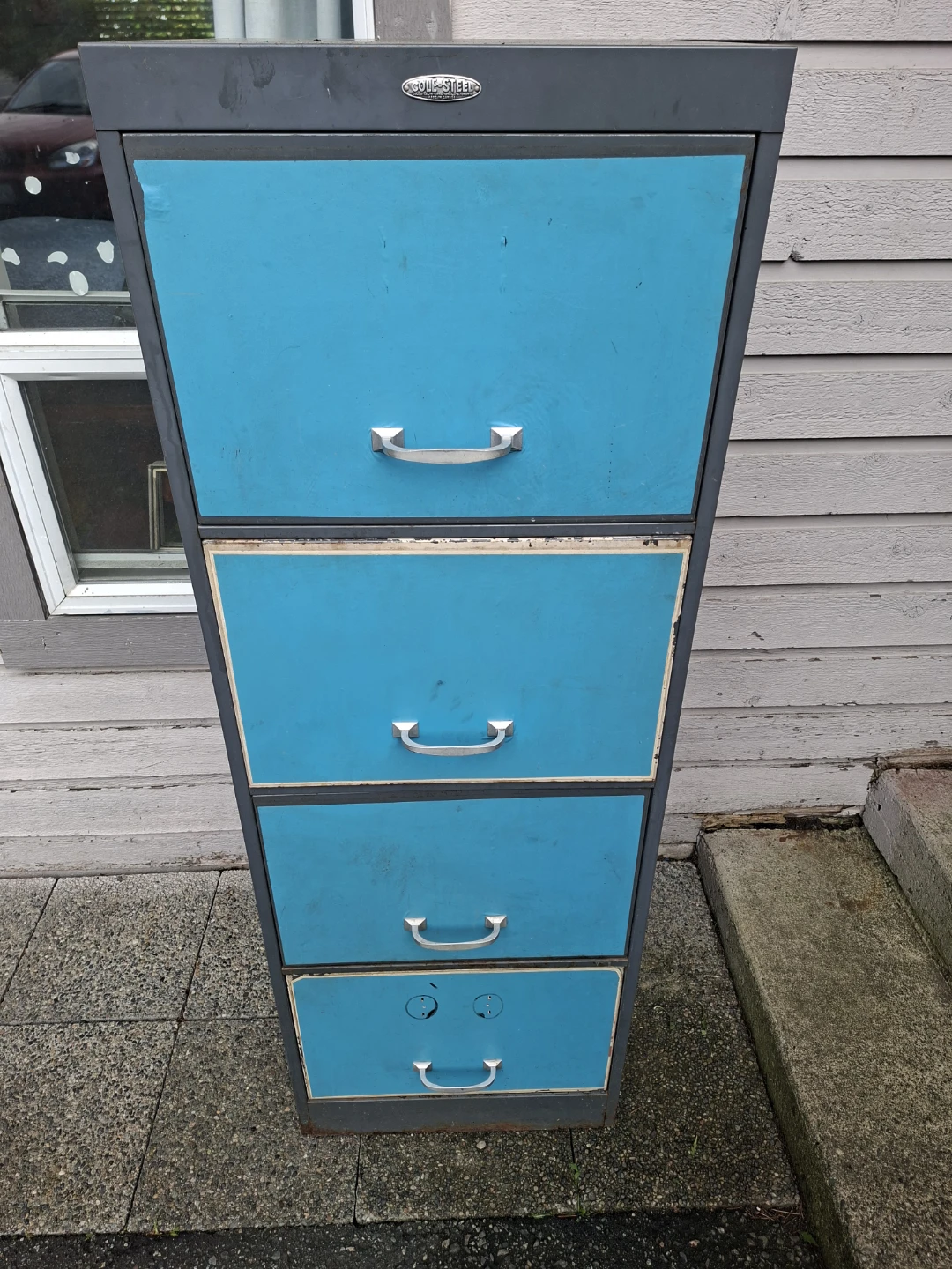 Vintage Cole-Steel 4-Drawer Filing Cabinet - photo 2