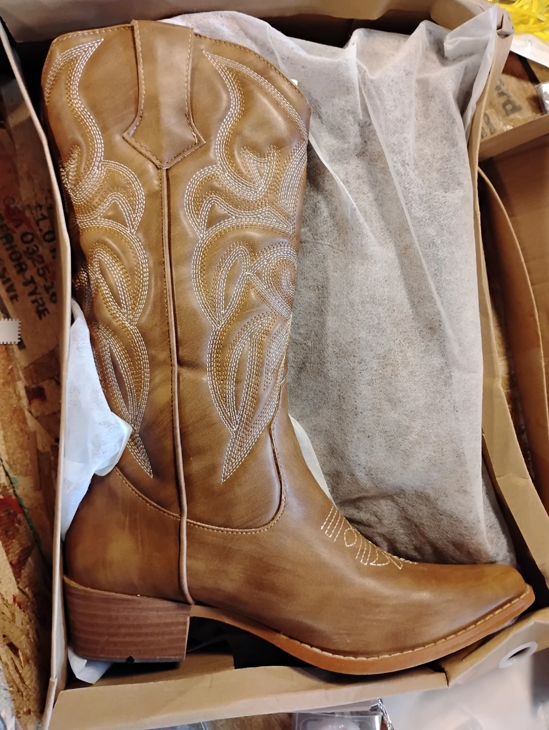 Tan Western Cowboy Boots